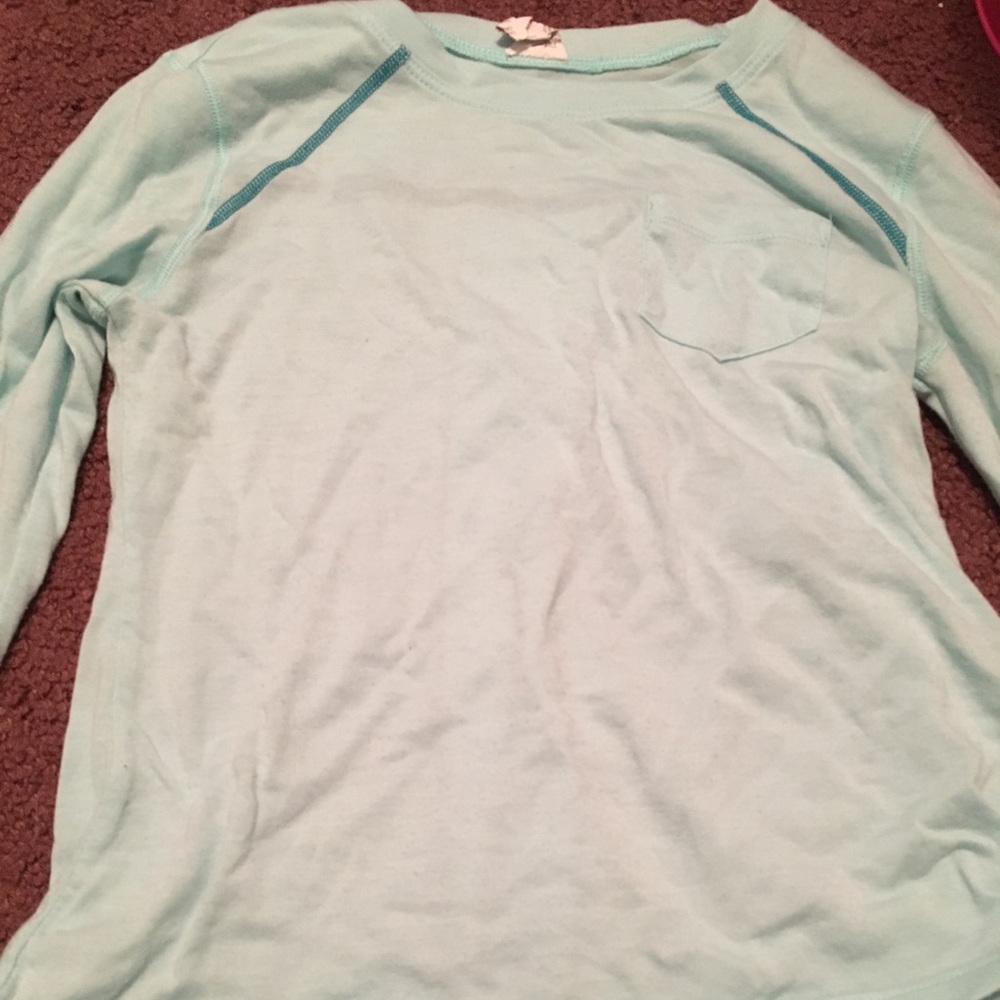 Long sleeve mint green shirt